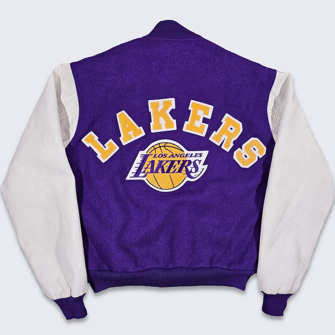 Vintage 80's NBA L A Lakers Purple Satin Starter Jacket Men's Large