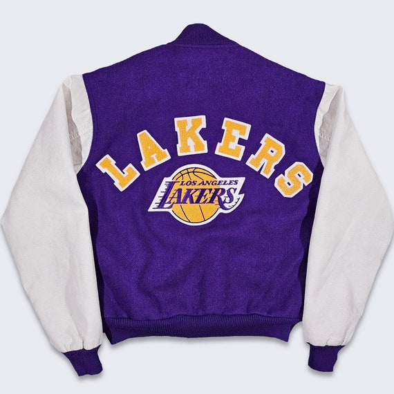 Los Angeles Lakers Vintage 80s Chalk Line Varsity Jacket NBA 