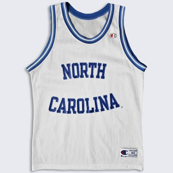 North Carolina Tar Heels Vintage 90s Champion Basketball Jersey - University UNC Uniform Shirt - Men's Size : Large ( L )  - FREE SHIPPING