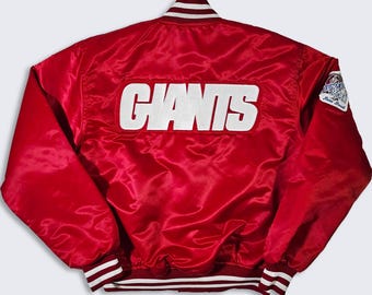 Chicago Bears NFL Football Leather Bomber Jacket - Black, Navy