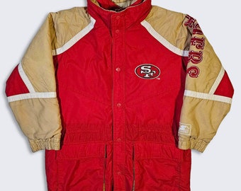 Vintage 90s San Francisco 49ers NFL Zipper Jacket Large Nfl Football Team Forty Niners Multicolor Windbreaker SF 49ers Pro Player Jacket L