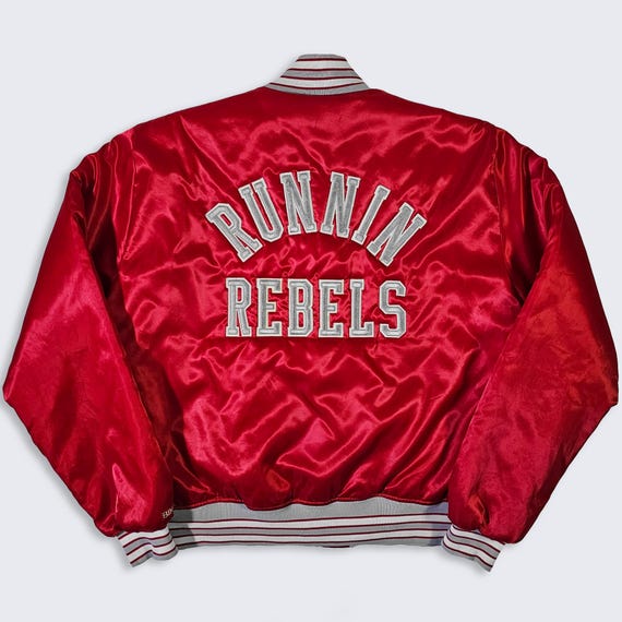 UNLV Runnin Rebels Vintage 90s Starter Style Satin Bomber Jacket