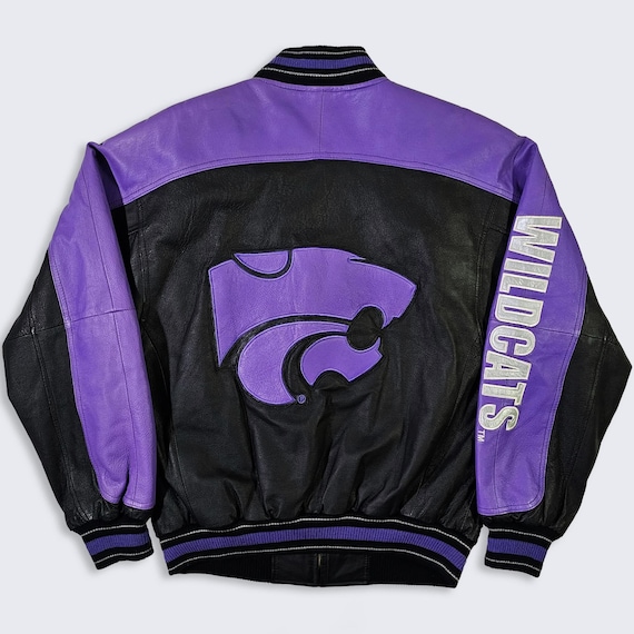 Kansas State Wildcats Vintage 90s Leather Bomber Jacket