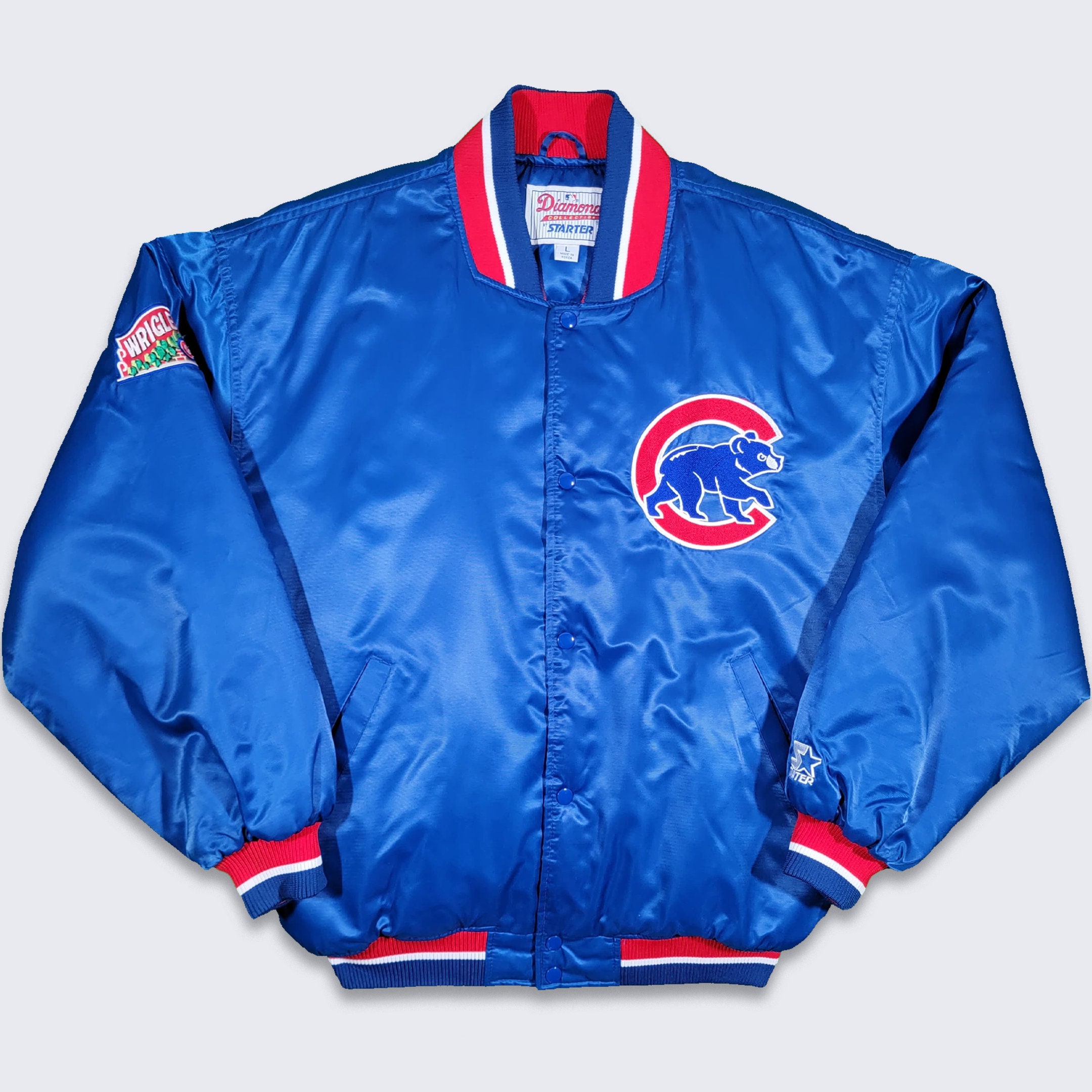 Chicago Cubs Vintage 90s Starter Satin Bomber Jacket Wrigley 