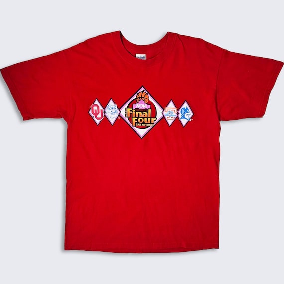 NCAA Women's Final Four Vintage Y2K College Basketball T-Shirt - Red Color Tee - 100% Cotton - Women's Size : Large ( L ) - FREE SHIPPING