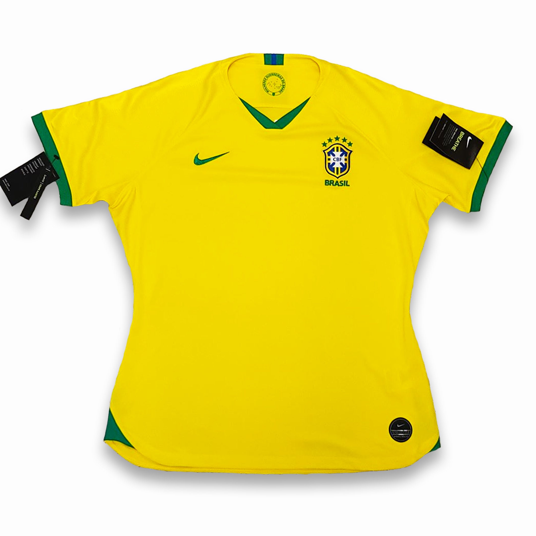 Brasil Soccer Futbol Blue Away Jersey Embroidered Patch Logo Men's S, M, L,  XL