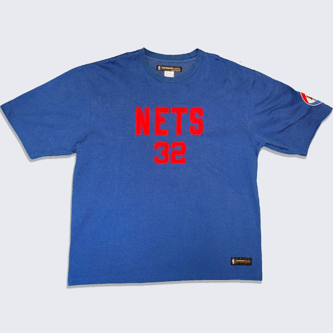 New Jersey Nets Vintage Julius Erving Jersey Tshirt Reebok Hardwood