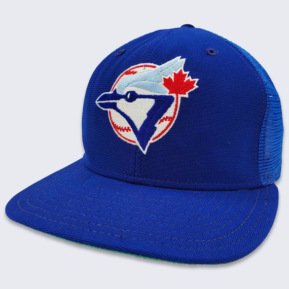 Toronto Blue Jays Vintage 90s New Era Trucker Snapback Hat - Made in USA - MLB Baseball Cap  - One Size Fits All - FREE Shipping