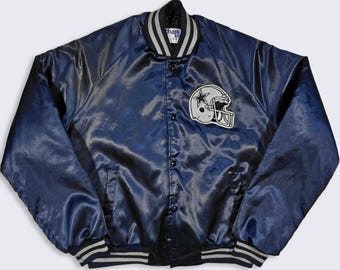 Dallas Cowboys Vintage 80s Chalk Line Satin Bomber Jacket