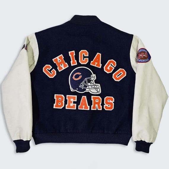 Chicago Bears Vintage 80s Chalk Line Varsity Jacket