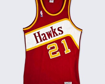 Maillot Dominique Wilkins Atlanta Hawks – Reebok Rouge, Taille M, Vintage NBA