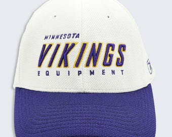 Minnesota Vikings Vintage Y2K Reebok Equipment Adjustable Hat - Flexfit - Stitched On - NFL Equipment - One Size Fits All - FREE SHIPPING