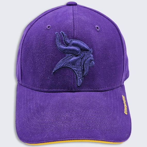 Minnesota Vikings Vintage Y2K Reebok Purple Hat - Purple Color Cap - Stitched On Logos & Letters - One Size Fits All - Free SHIPPING