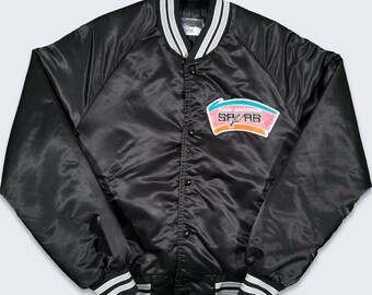 STARTER, Jackets & Coats, Vintage 9s Starter San Antonio Spurs Satin  Jacket Bomber Quilt Lining Size Xl