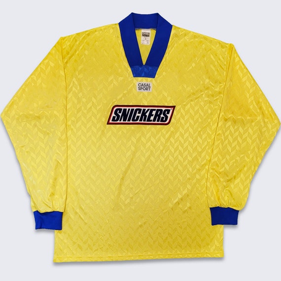 Snickers Vintage 90s Long Sleeve Soccer Jersey - … - image 1