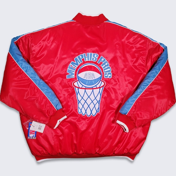 Memphis Pros Vintage 00s ABA Basketball Satin Bomber Jacket - NBA Hardwood Classics G3 Carl Banks - NWT - Deadstock  - 2XL - Free Shipping