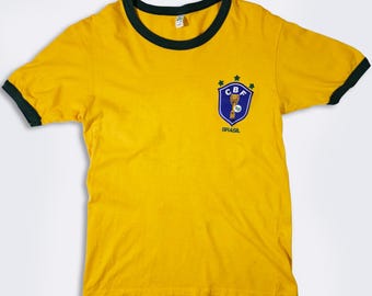 Brazil Brasil Vintage Nike Total 90 Soccer Jersey - Made in
