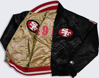 San Francisco 49ers Vintage 80s Starter Reversible Satin Bomber