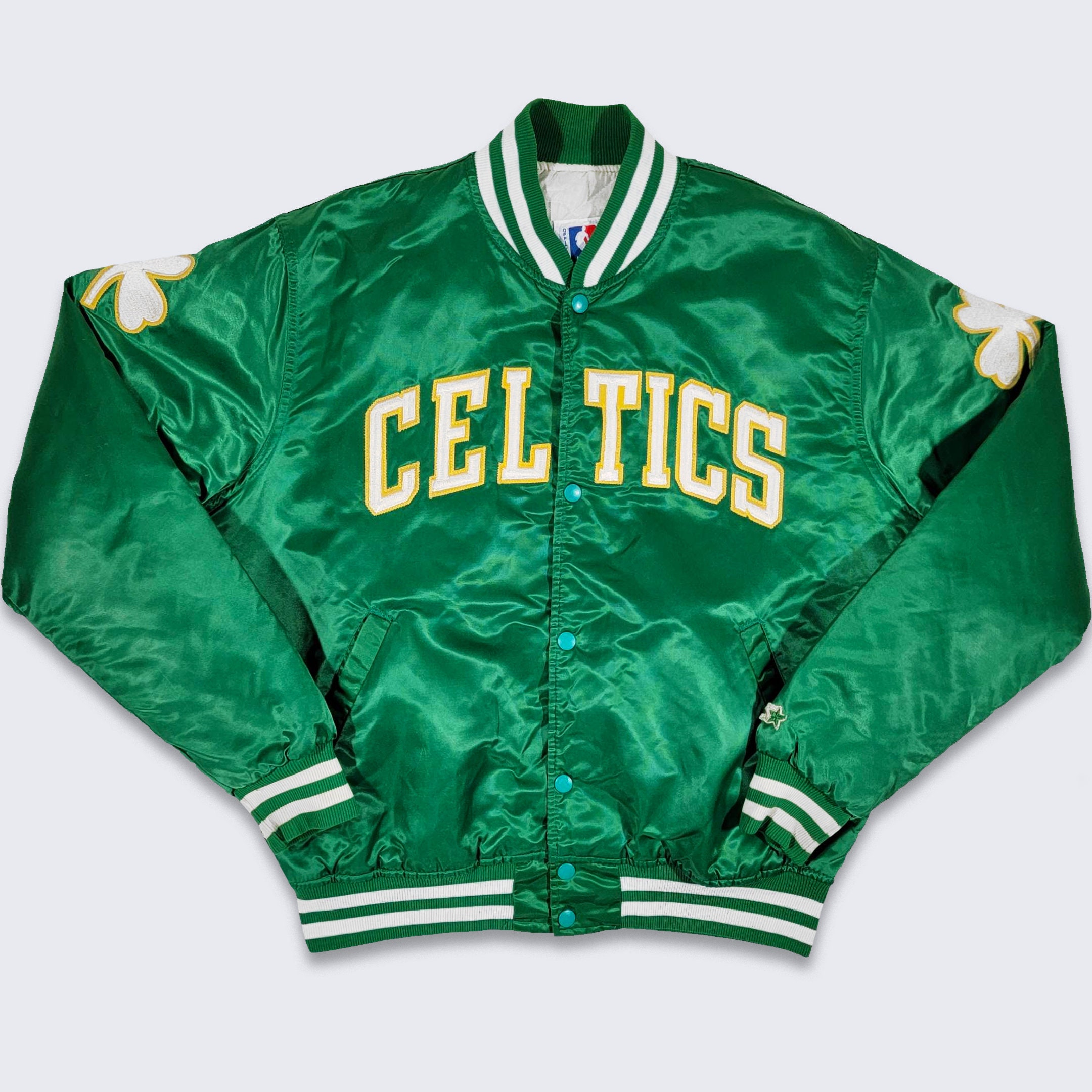 Boston Celtics Vintage 80s Starter Satin Bomber Jacket Made in