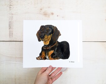 Teckel Chien Art Chien Saucisse Art Daxy Chien Imprimé Etsy