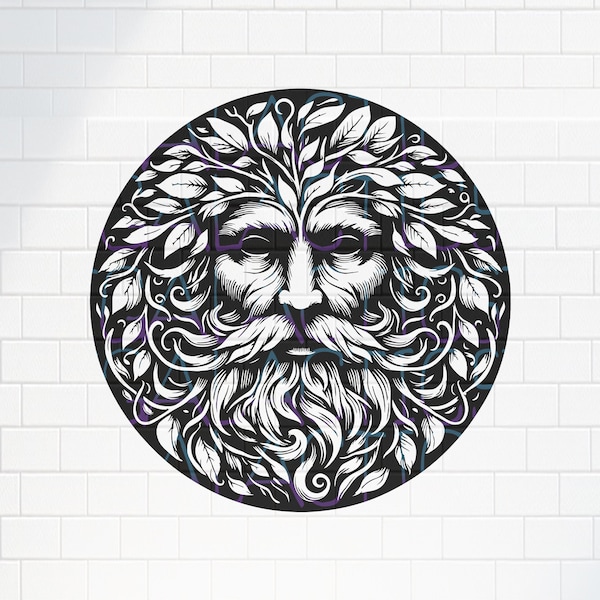 Celtic Greenman / Pagan / Irish / Design / Pattern / PNG Vector SVG AI / File for Print, Cricut, Silhouette, Laser Cut Engraving / Tattoo