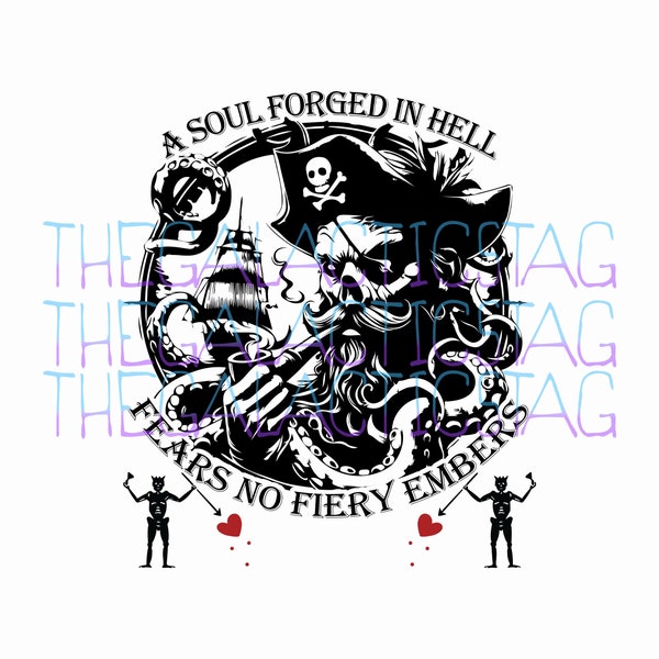 Ghost Pirate Design / SVG, PNG, JPG / Satanic / Dark Occult / Cute Designs Cricut, Stickers, Shirts, Tumblers Tattoo Flash / Saying Quote