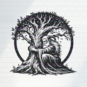 Tree Hugger Druid Pagan Celtic Shaman / SVG PNG Vector / Design de camisa / Silhueta Cricut / Impressão sob demanda / Fantasia