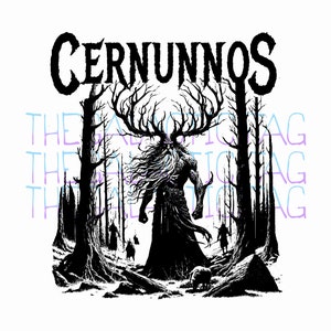 Cernunnos Celtic Pagan / SVG, PNG, JPG / Satanic / Dark Occult / Pod Designs Cricut, Stickers, Shirts, Tumblers Tattoo Flash