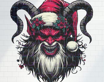 Color Krampus / Gothic / Medieval Christmas / Folklore / PNG Vector SVG AI / File for Print, Cricut, Silhouette, dtf / xmas