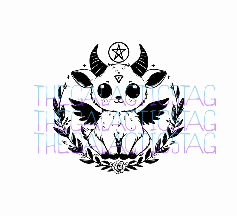 Cute Baphomet Design / SVG, PNG, JPG / Satanic / Dark Occult / Kawaii ...