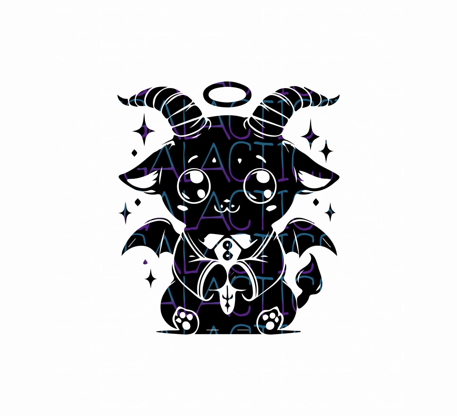 Cute Priest Baphomet / Kawaii / Satanic Occult Design / PNG Vector SVG ...