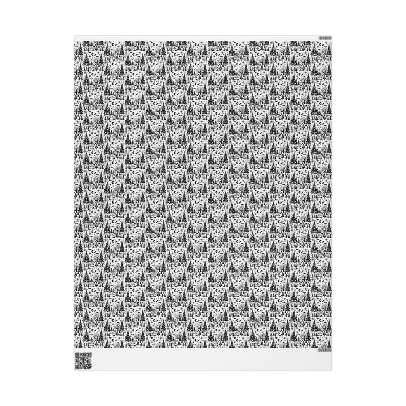 Spooky Nightmare Christmas themed gift wrap - cool / Creepy / eye catching, one of a kind wrapping paper, unique gift decor / Fantasy