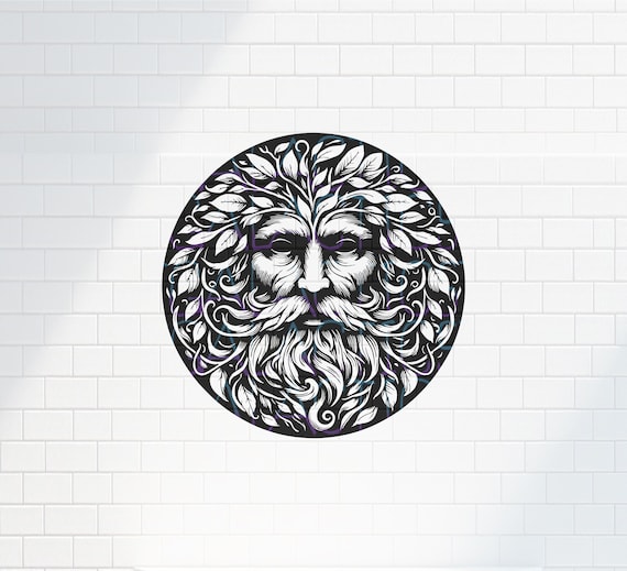 Celtic Greenman / Pagan / Irish / Design / Pattern / PNG Vector SVG AI / File for Print, Cricut, Silhouette, Laser Cut Engraving / Tattoo