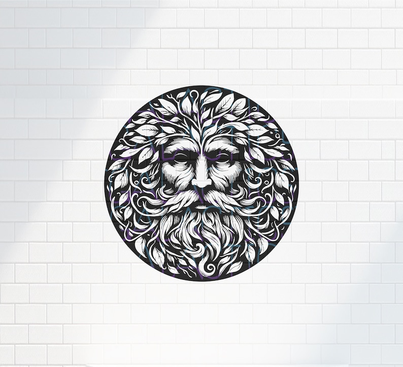 Celtic Greenman / Pagan / Irish / Design / Pattern / PNG Vector SVG AI / File for Print, Cricut, Silhouette, Laser Cut Engraving / Tattoo