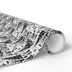 Spooky Nightmare Christmas themed gift wrap - cool / Creepy / eye catching, one of a kind wrapping paper, unique gift decor / Fantasy