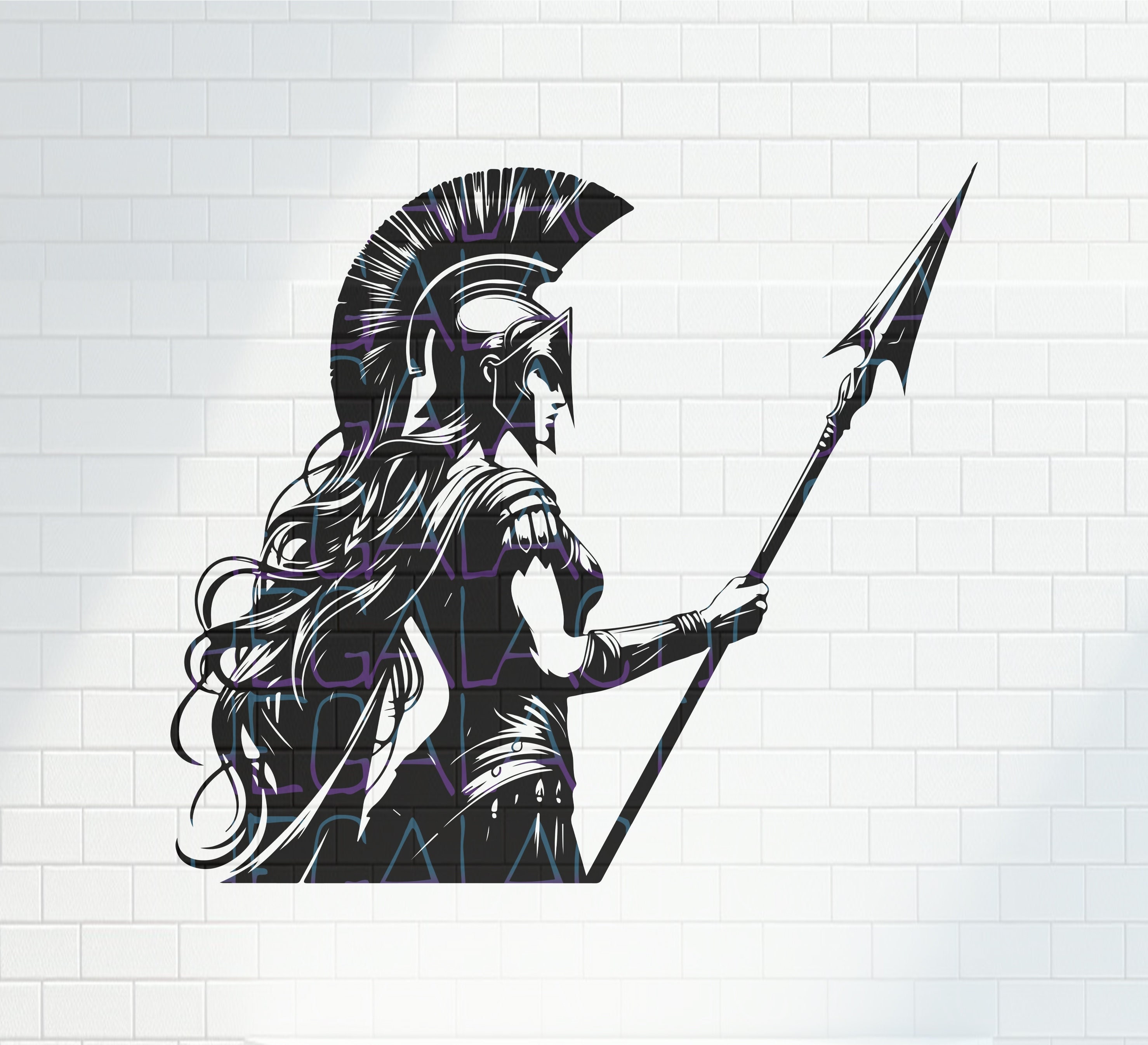 Spartan Warrior Black and White - Etsy, image size:2957x2691