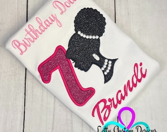 Afro-Doll Birthday T Shirt