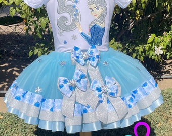 Snowflakes Birthday Tutu Outfit