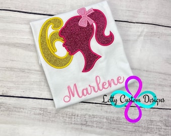 Doll Silhouette Girl's Birthday T Shirt