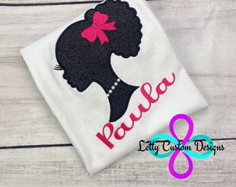 Afro Doll Birthday T Shirt