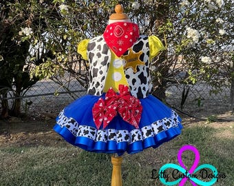 Cowgirl Costume Outfit, Birthday Party Tutu Set Inspired Jessie Toy Story Outfit