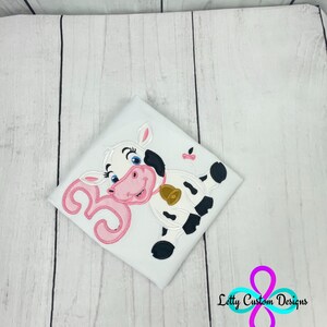 Cowgirl&#39;s Birthday T Shirt / Happy Cow T Shirt