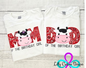 Mom and Dad Cow Paisley Shirt