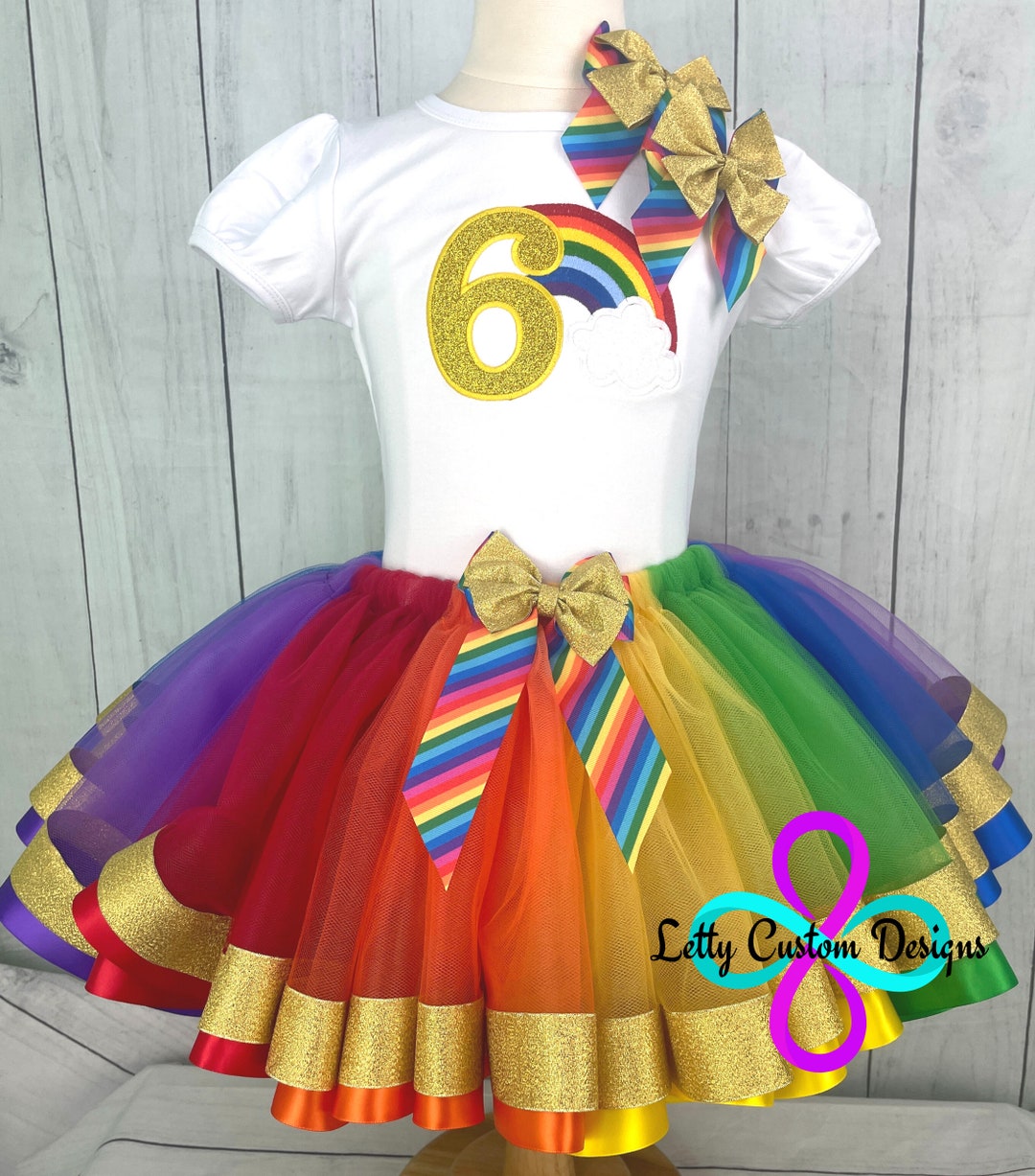 Rainbow Girl s Birthday Outfit Etsy rainbow-girl-s-birthday-outfit-etsy