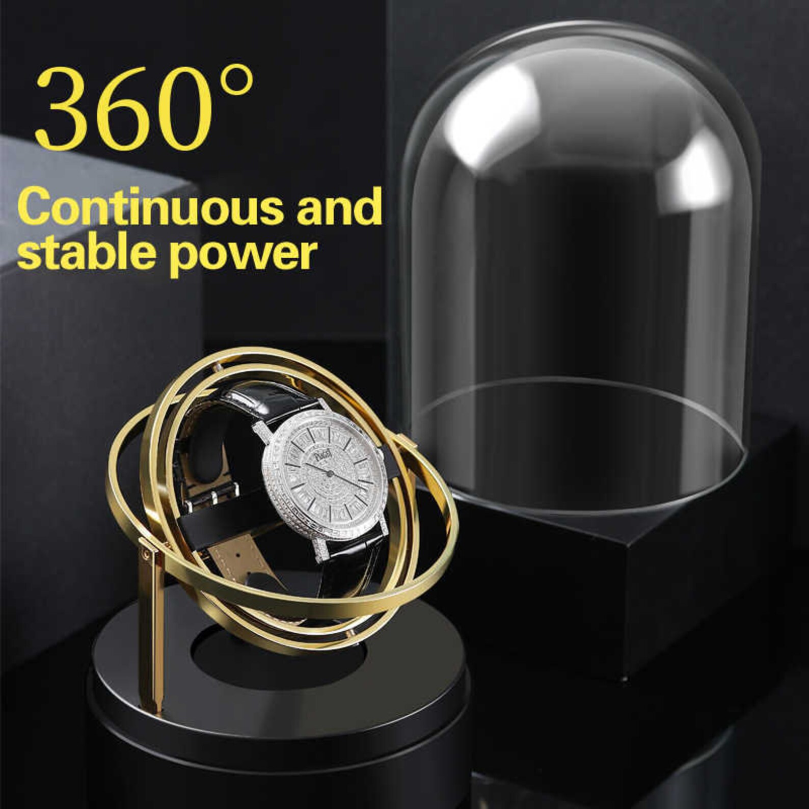 Modern Design Automatic Rotation Single Gyro Watch Winder Etsy