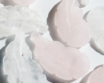 Rose Quartz & Clear Quartz Mini Feathers