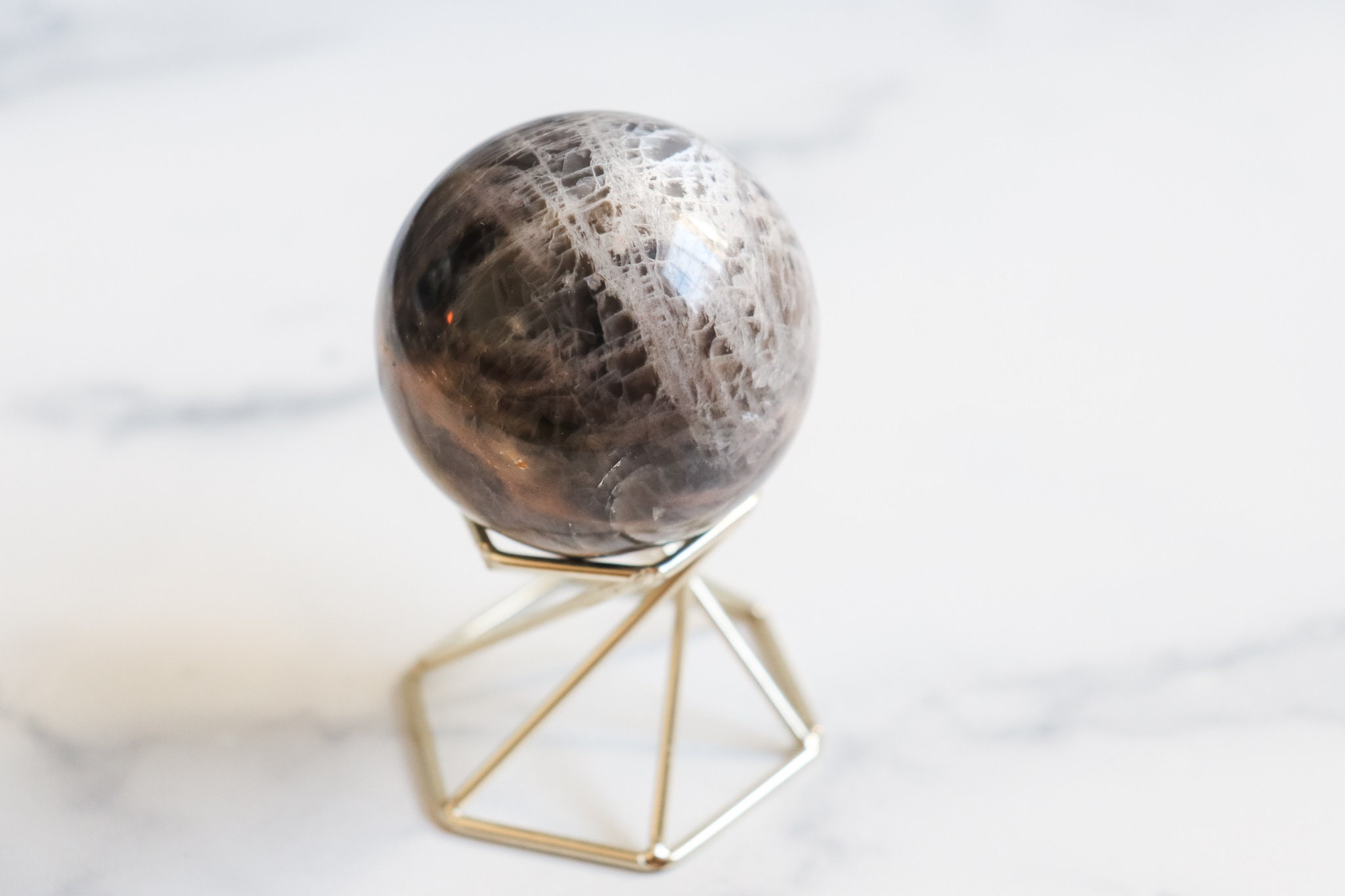 ブラックムーンストーン スフィア 57 mm - Etsy 日本