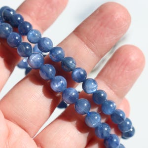 Blue Kyanite with flash Bracelet 6mm 7mm