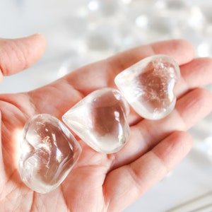 Very Clear Quartz Mini Hearts