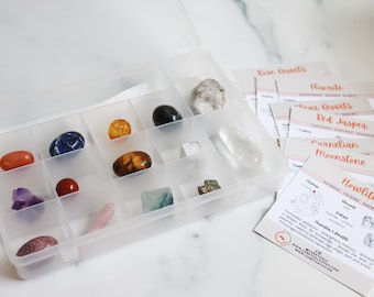 Kristall-Box-Set mit Lernkarten